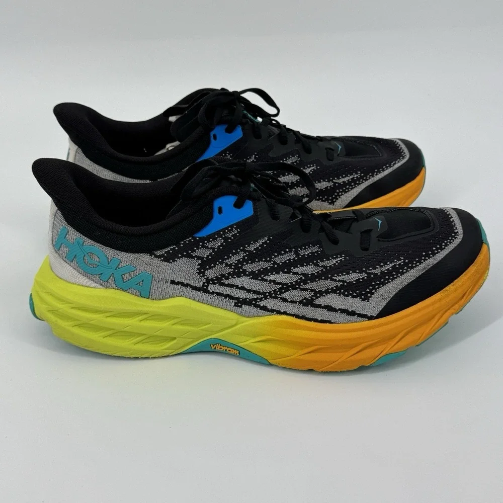 HOKA One One Speedgoat 5 Trail Running Shoes Men's 12.5 D Vibram Megagrip Hiking
